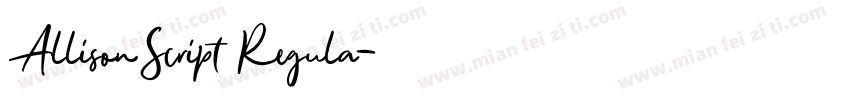 AllisonScript Regula字体转换